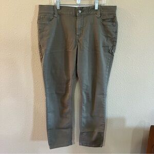Liz Claiborne Gray/Tan Casual Pants size 14 mid rise